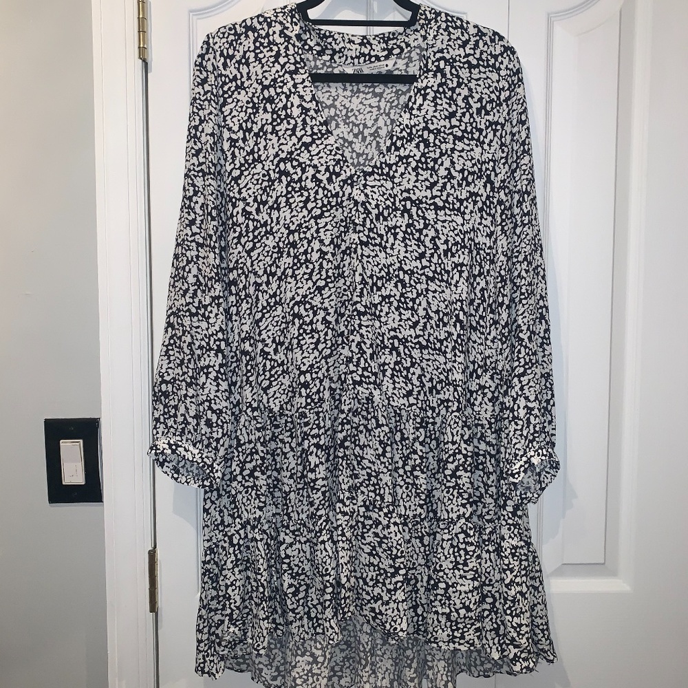 black and white dress from Zara